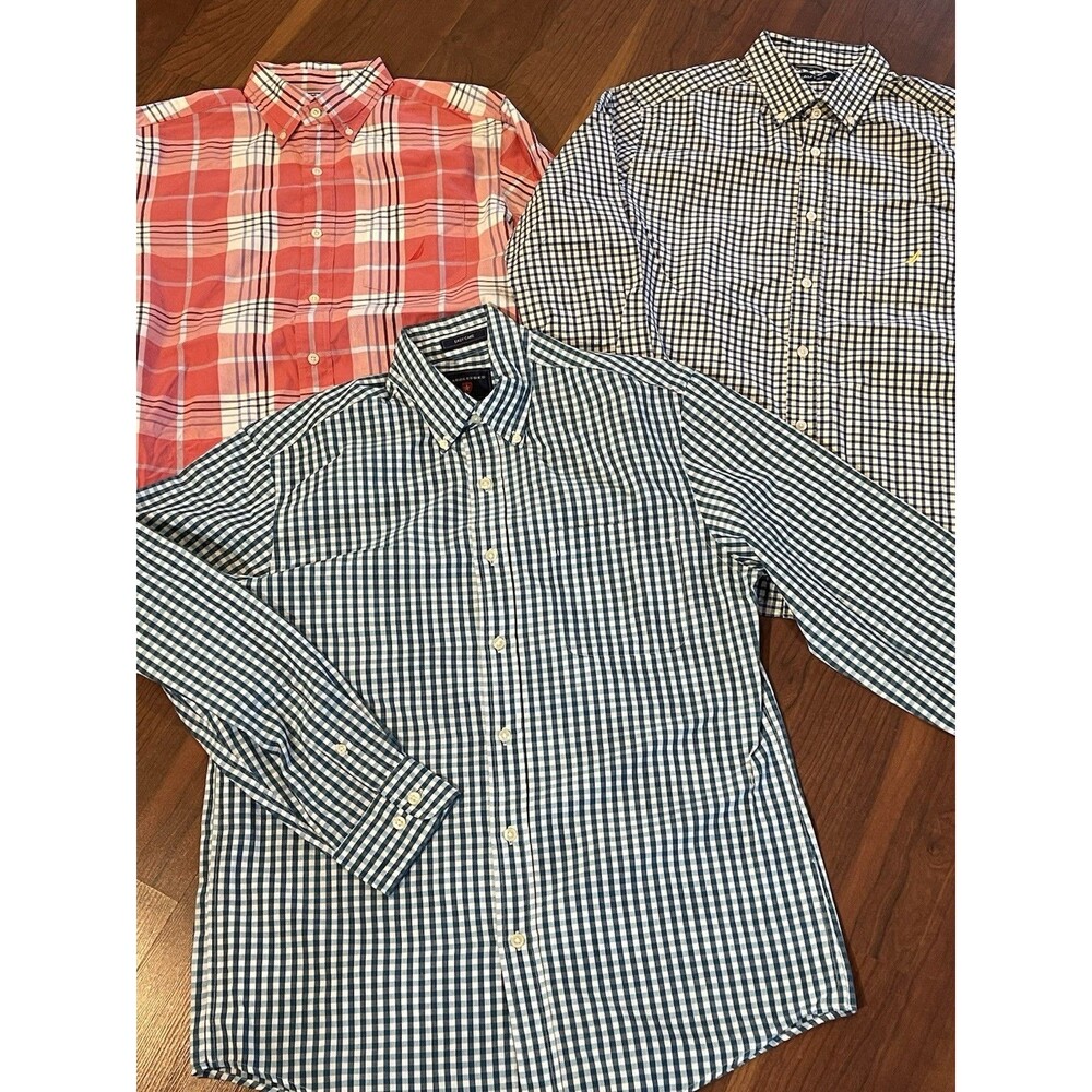 Lot of 3 Nautica Saddlebred Regular Fit Dress Mens Medium